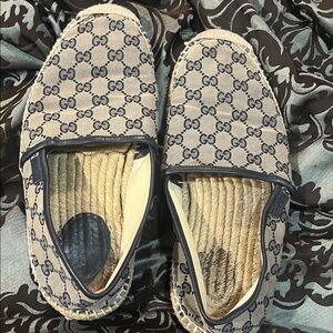 Gucci Beige and Blue Logo Espadrilles WORN size 10.5 men’s